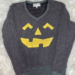 Wildfox Jack O Lantern V Neck Jumper